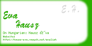 eva hausz business card